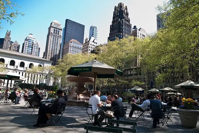 Another beautiful day to share your shopping and occupation data with Bryant Park's treasured sponsors.